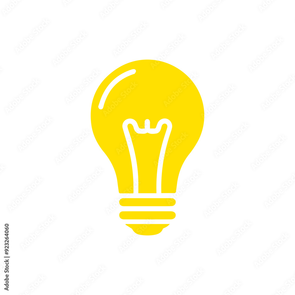 Bulb light vector icon flat style