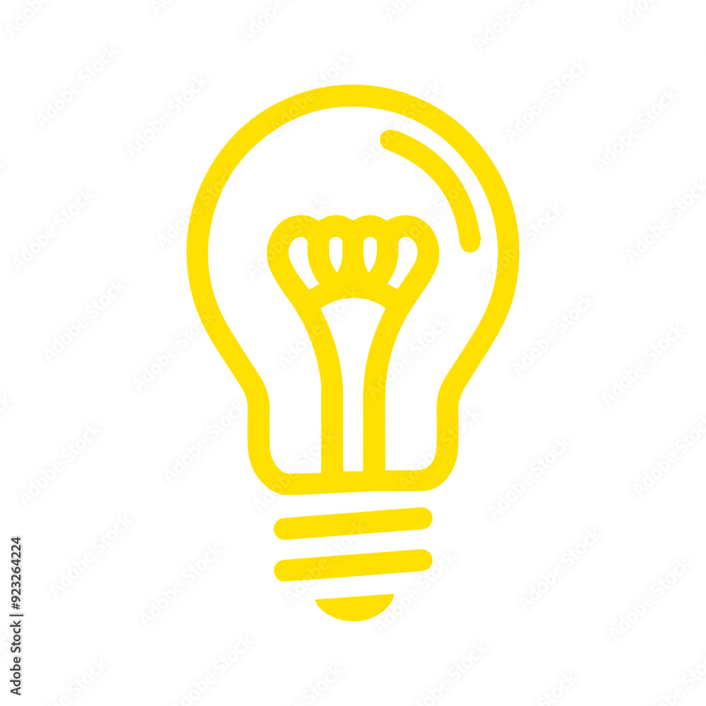 Bulb light vector icon flat style Bulb light vector icon flat style