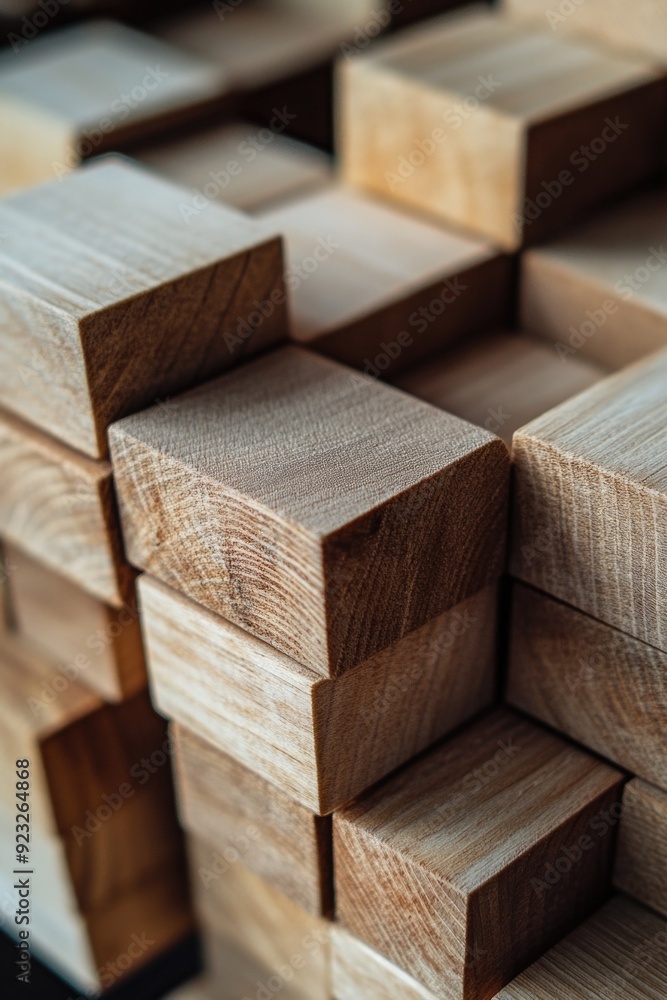 Stacked wood blocks Stacked wood blocks