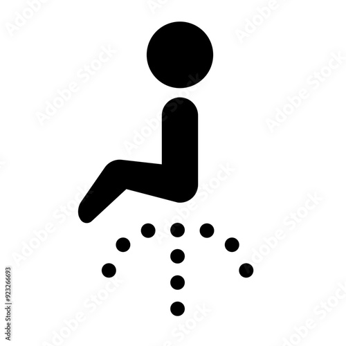 Electric bidet seat silhouette icon. Vector.