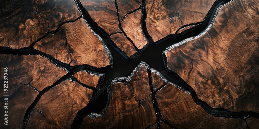 Naklejka premium Wood grain detail