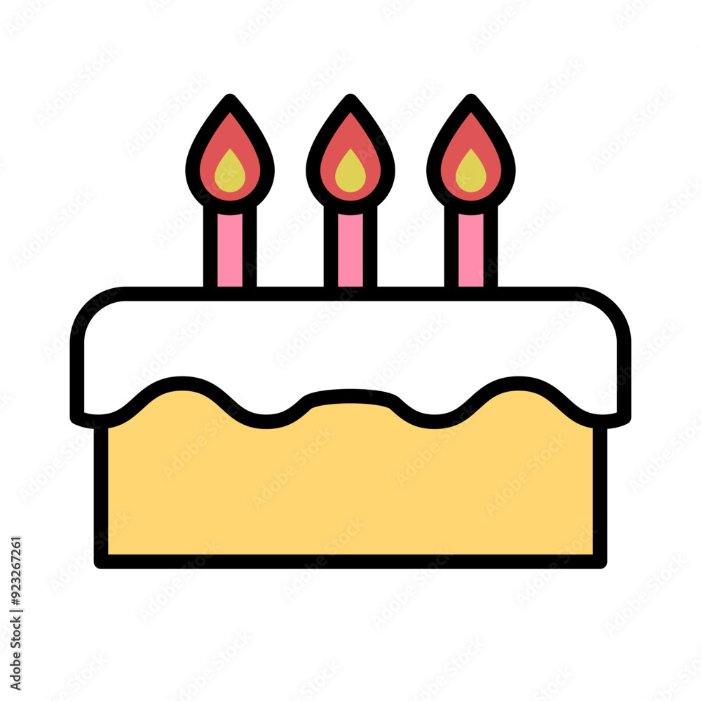 Birthday cake icon. Whole cake icon. Vector. Birthday cake icon. Whole cake icon. Vector.
