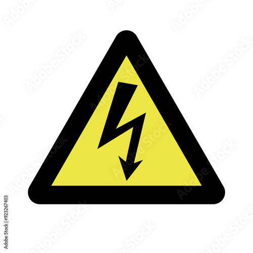High voltage icon. Electrical warning. Vector.