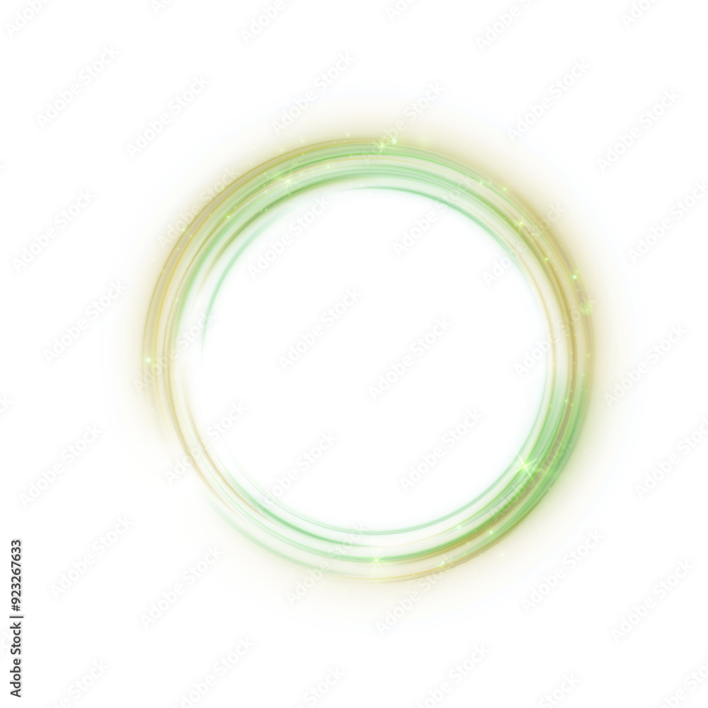 Green bright ring light effect with special light effect and place for text. For design and vector illustrations on white background PNG. Green bright ring light effect with special light effect and place for text. For design and vector illustrations on white background PNG.