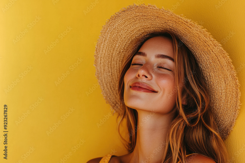 A close up of a woman's face with her eyes closed A close up of a woman's face with her eyes closed