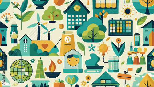 Sustainable Development Goals and Living Implementation. Concept Vector Illustration.
