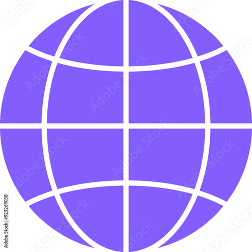 Globe icon. Network sign. Flat style.