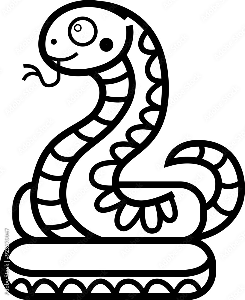 Fototapeta premium Snake lineart