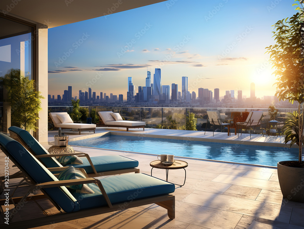 Fototapeta premium Amazing Sea view luxury modern beach house