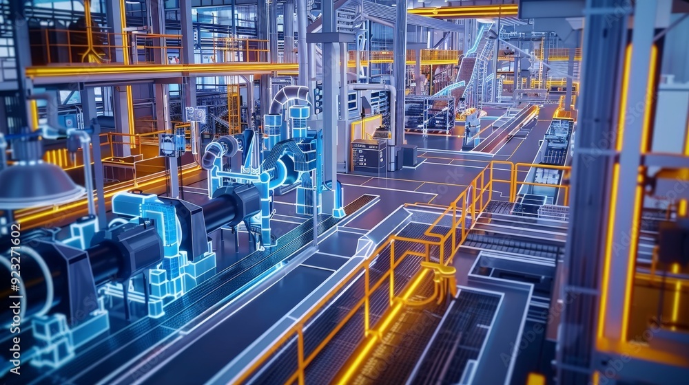 Witness the real-time capabilities of a digital twin in action, highlighting its ability to optimize production processes, predict equipment failures, and accelerate digital transformation. Witness the real-time capabilities of a digital twin in action, highlighting its ability to optimize production processes, predict equipment failures, and accelerate digital transformation.