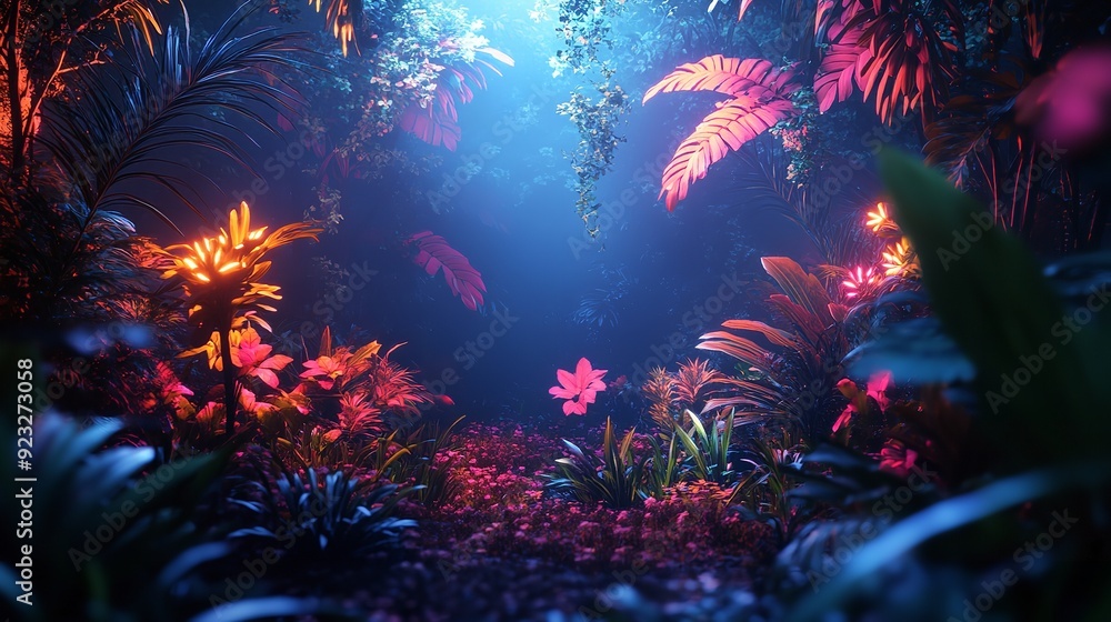 Neon Jungle Background Neon Jungle Background