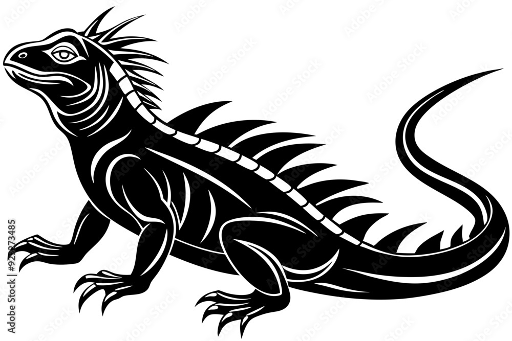 Obraz premium iguana on a branch