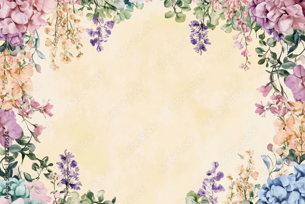 Elegant floral border with vibrant flowers lush greenery on light background. Ideal for decorative designs wedding invitations or romantic designs valentines day, mother's day, women's day Elegant floral border with vibrant flowers lush greenery on light background. Ideal for decorative designs wedding invitations or romantic designs valentines day, mother's day, women's day