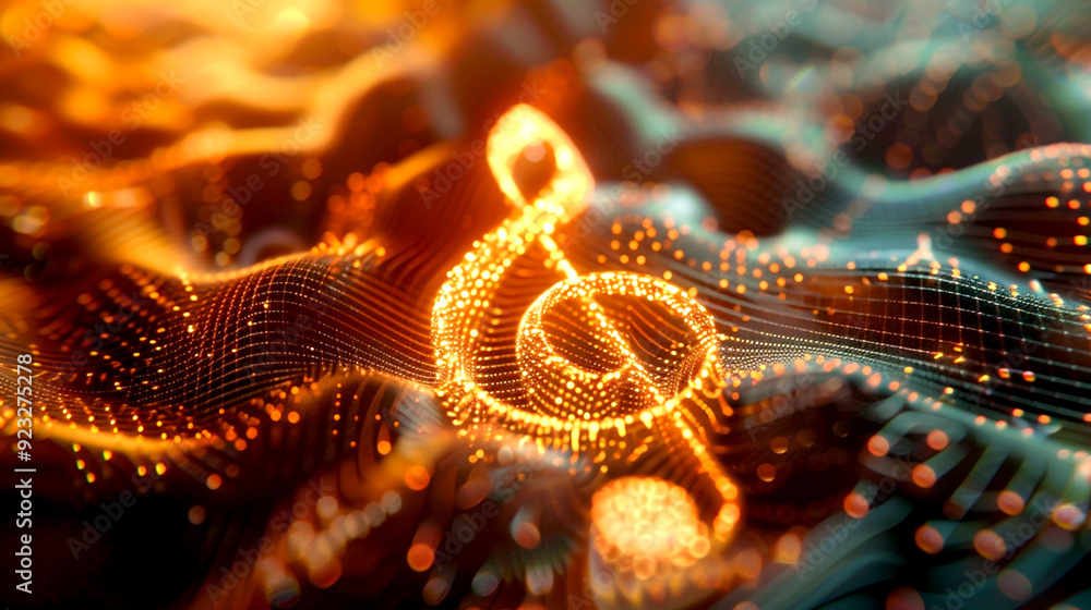 Obraz premium Background, background with space, A cosmic symphony, An abstract representation of music, depicted as a luminous treble clef swirling within a cosmic vortex, A visual journey through a musical univer
