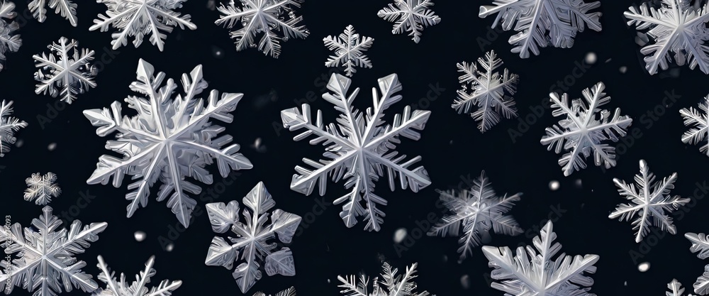 Snowflakes background for banner, wall paper art Snowflakes background for banner, wall paper art