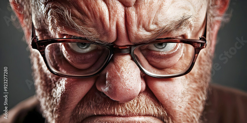 portrait of a man with a unhappy face, ai generated.