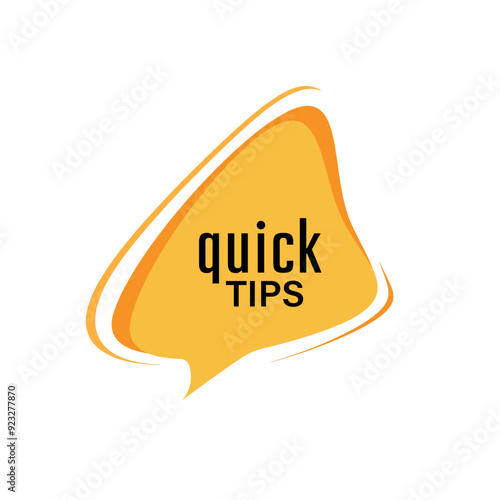 quick tips text information sign	