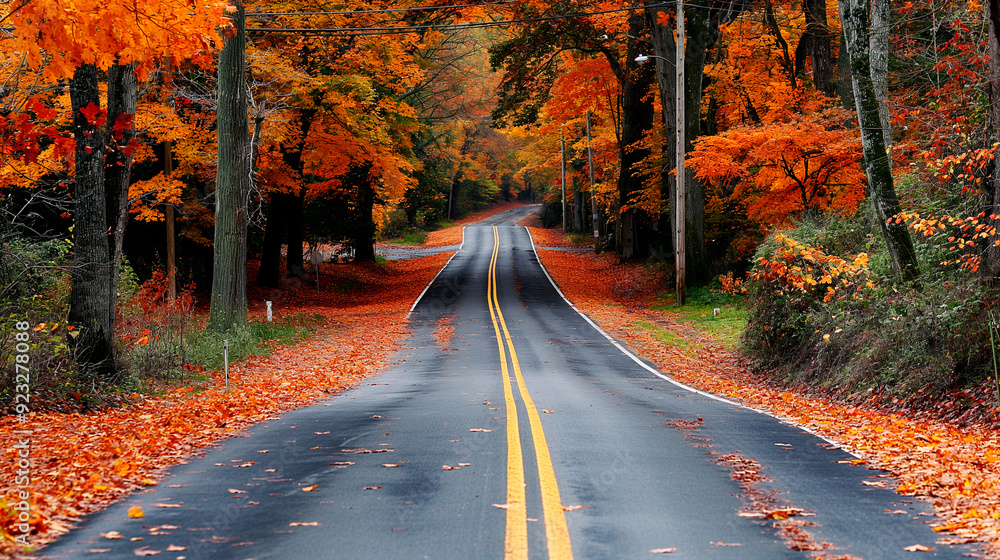 Fototapeta premium road in autumn