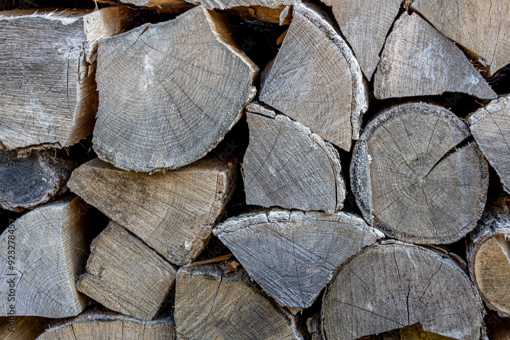 Background of stacked chopped wood logs. Pile of wood logs ready for winter. Wooden stumps, firewood stacked in heap Background of stacked chopped wood logs. Pile of wood logs ready for winter. Wooden stumps, firewood stacked in heap