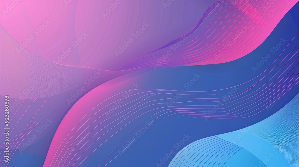Abstract Swirling Shapes in Blue and Pink Abstract Swirling Shapes in Blue and Pink