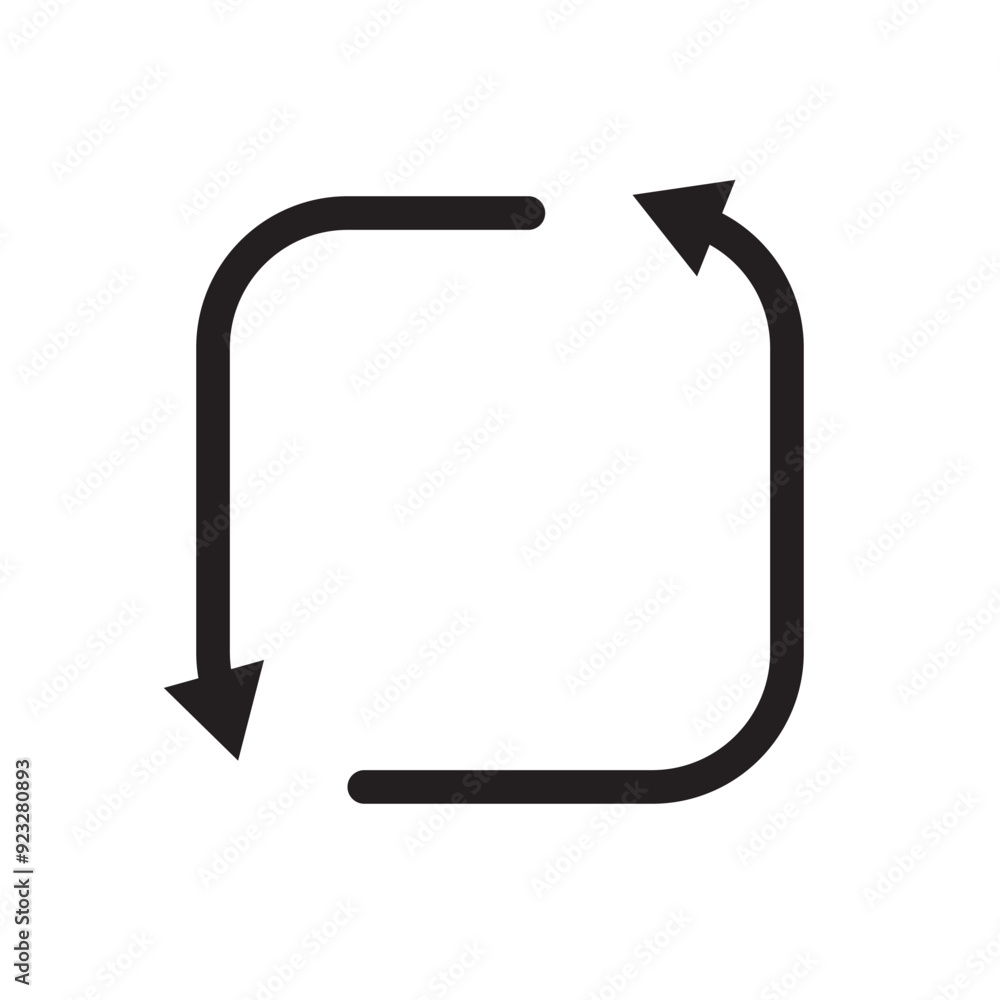 Arrows Repeat icon set. Rotation and repeat vector symbol. Exchange and replace sign. Reverse and recycle icon. Arrows Repeat icon set. Rotation and repeat vector symbol. Exchange and replace sign. Reverse and recycle icon.
