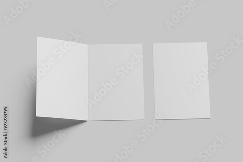 A4 Bifold Brochure Blank Mockup