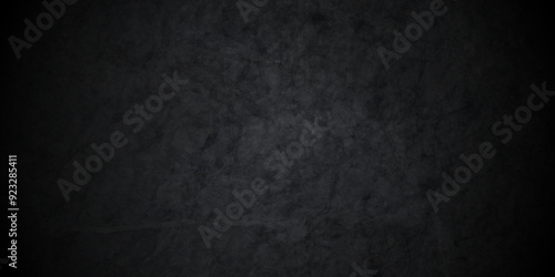 Abstract dark black and stone grungy wall backdrop texture background. Blank black concrete texture surface background. dark texture chalk board and black board background.