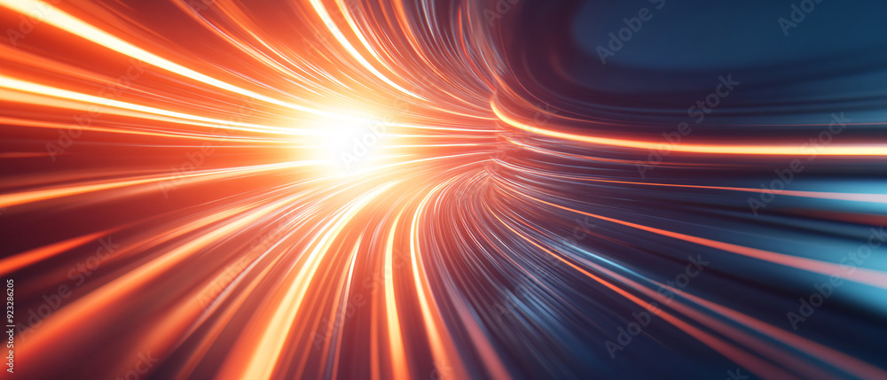 Obraz premium Abstract Speed Light Tunnel Effect Background