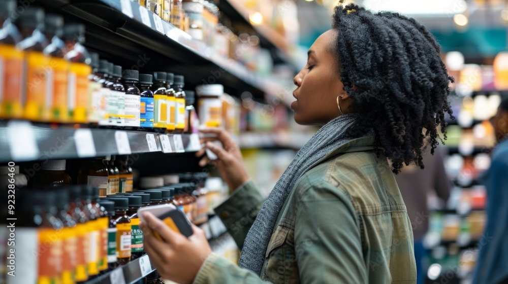 People selecting supplements and reading labels People selecting supplements and reading labels