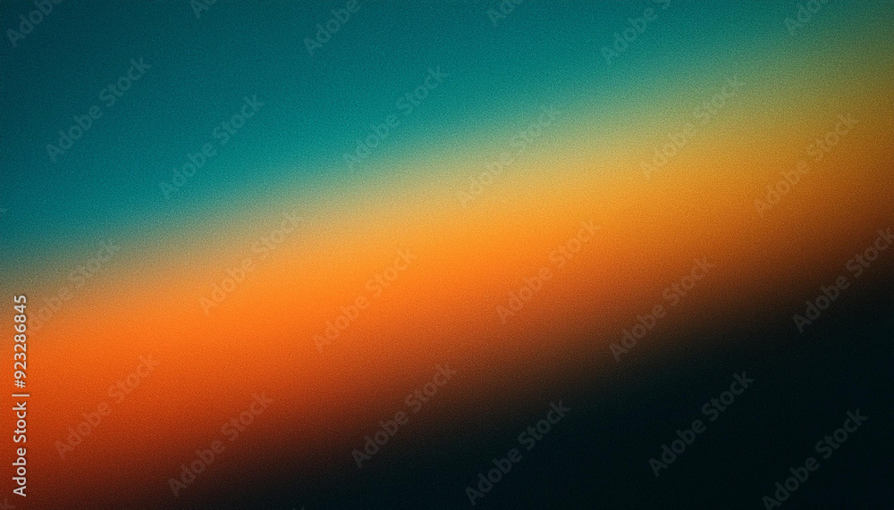 Soft Gradient Horizon. A Blur of Fiery Orange Transitioning into Calm Turquoise, Warmth of Sunset. Grunge Cinematic Grainy Poster Banner Background With Copy Space Soft Gradient Horizon. A Blur of Fiery Orange Transitioning into Calm Turquoise, Warmth of Sunset. Grunge Cinematic Grainy Poster Banner Background With Copy Space