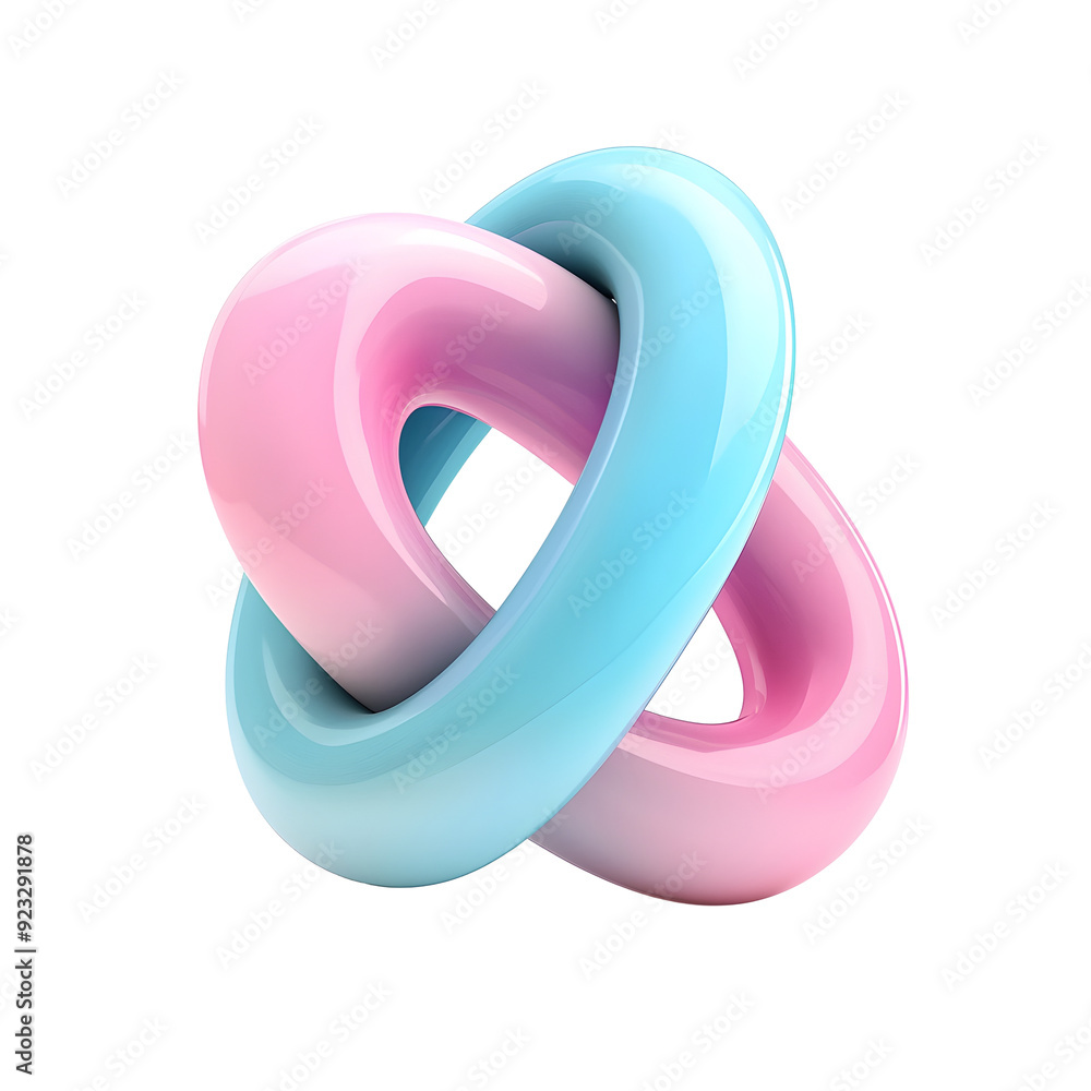 Colorful 3D Rendered Hyperlink Symbol in Minimal Cartoon Style Colorful 3D Rendered Hyperlink Symbol in Minimal Cartoon Style