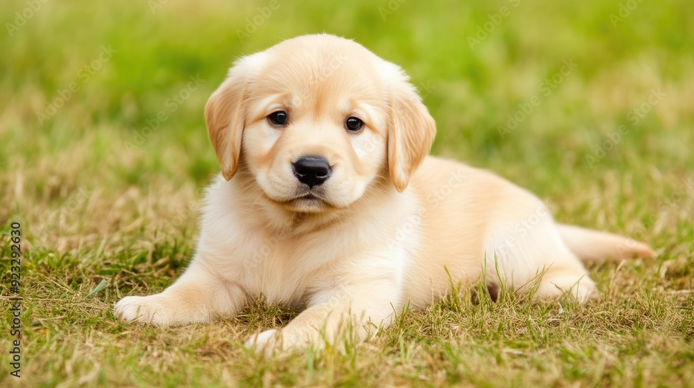 Young Labrador Puppy Enjoying Outdoor Fun Young Labrador Puppy Enjoying Outdoor Fun