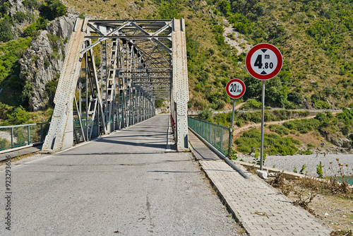 Dragoti Bridge over the Vjosa river photo