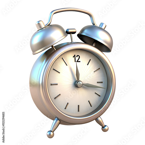 alarm clock isolated on white, 3d