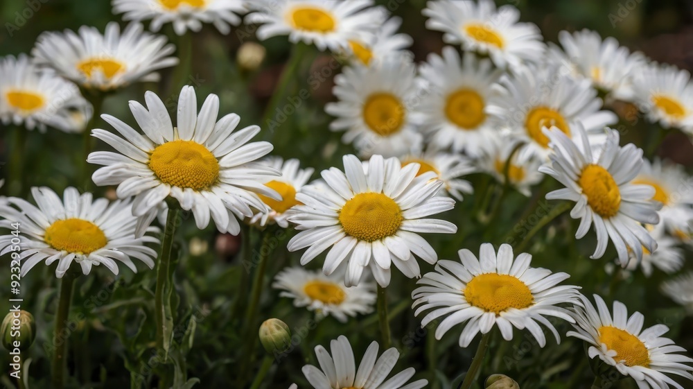 Fototapeta premium Beautiful daisy flowers, shop now 