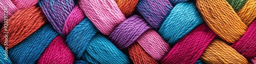 colourful knitted fabric