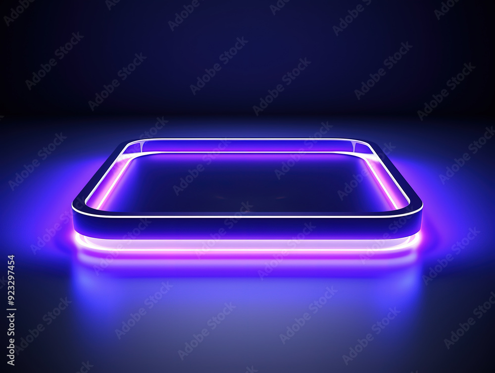 Fantastic Abstract futuristic background with neon glow Empty catwalk for product presentation Fantastic Abstract futuristic background with neon glow Empty catwalk for product presentation