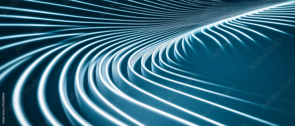 Abstract Blue and White Curved Lines Background Abstract Blue and White Curved Lines Background