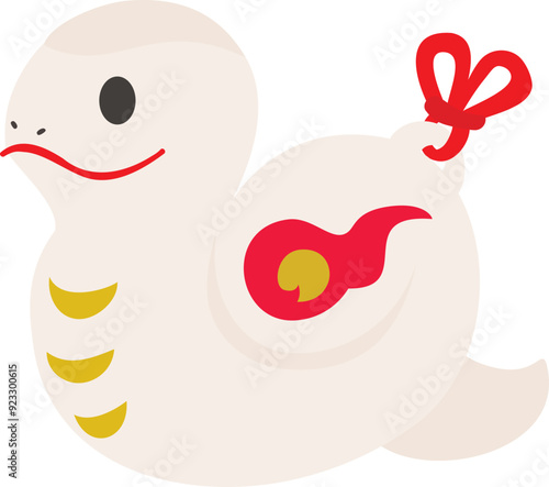 巳年のかわいい蛇の置物