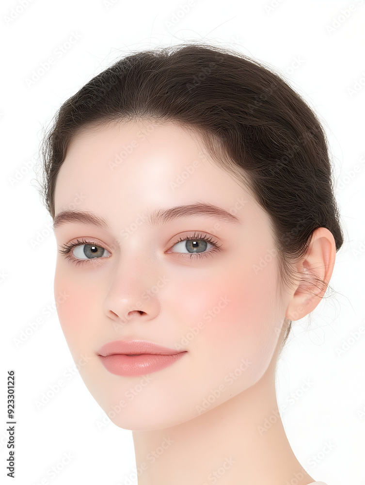 Beautiful Young Woman with Soft Makeup and Clear Complexion Beautiful Young Woman with Soft Makeup and Clear Complexion