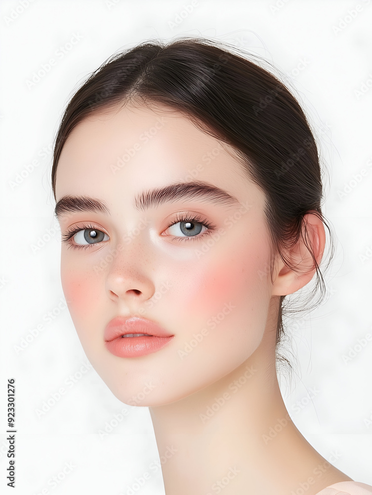 Beautiful Young Woman with Soft Makeup and Clear Complexion Beautiful Young Woman with Soft Makeup and Clear Complexion