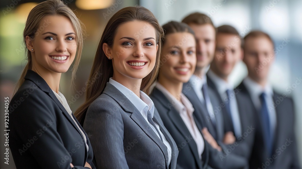 Successful Business Team Smiling and Displaying Teamwork in a Corporate Office Environment Successful Business Team Smiling and Displaying Teamwork in a Corporate Office Environment