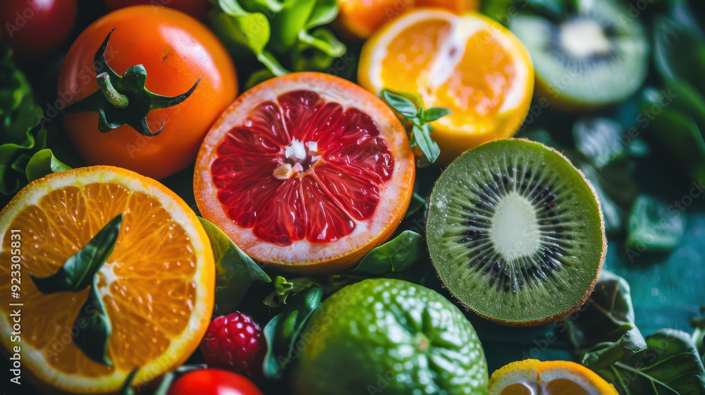 A close-up of fresh fruits and vegetables, highlighting the importance of a balanced and nutritious diet. A close-up of fresh fruits and vegetables, highlighting the importance of a balanced and nutritious diet.