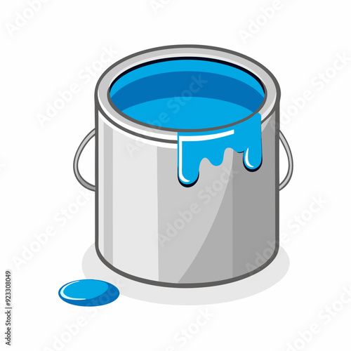 Blue paint bucket stock illustration