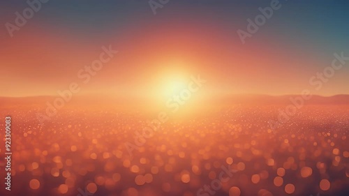 Abstract defocused warm Gradient Blue Orange Color Sun photo