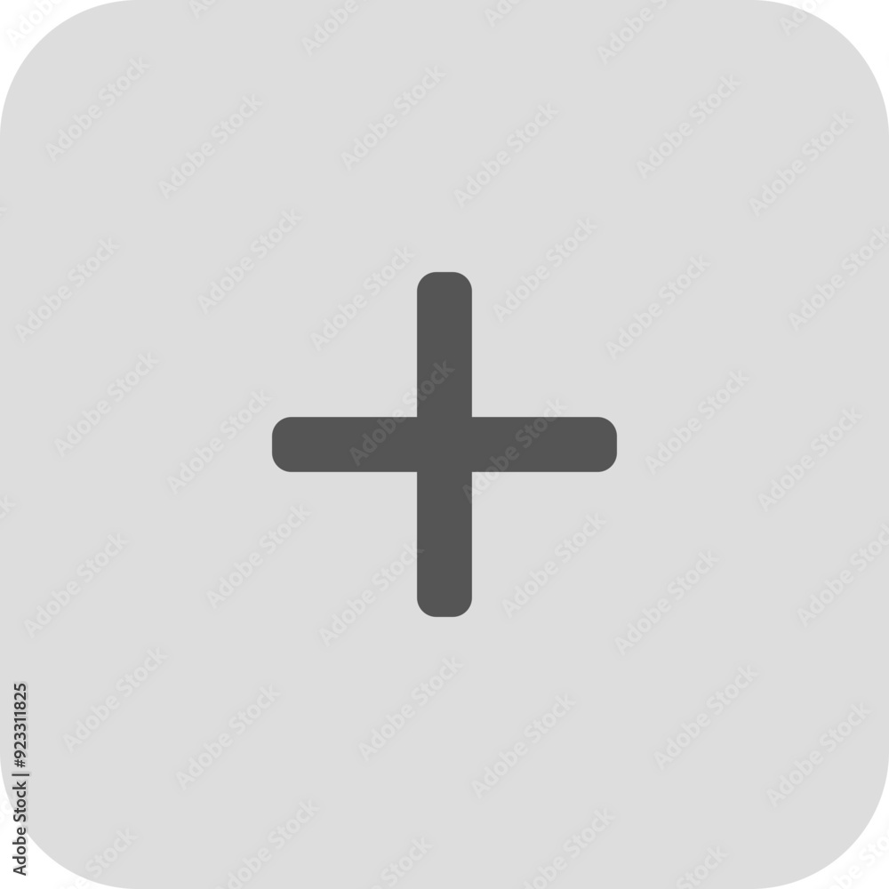 Obraz premium Plus Menu Cross Button Isolated Icon