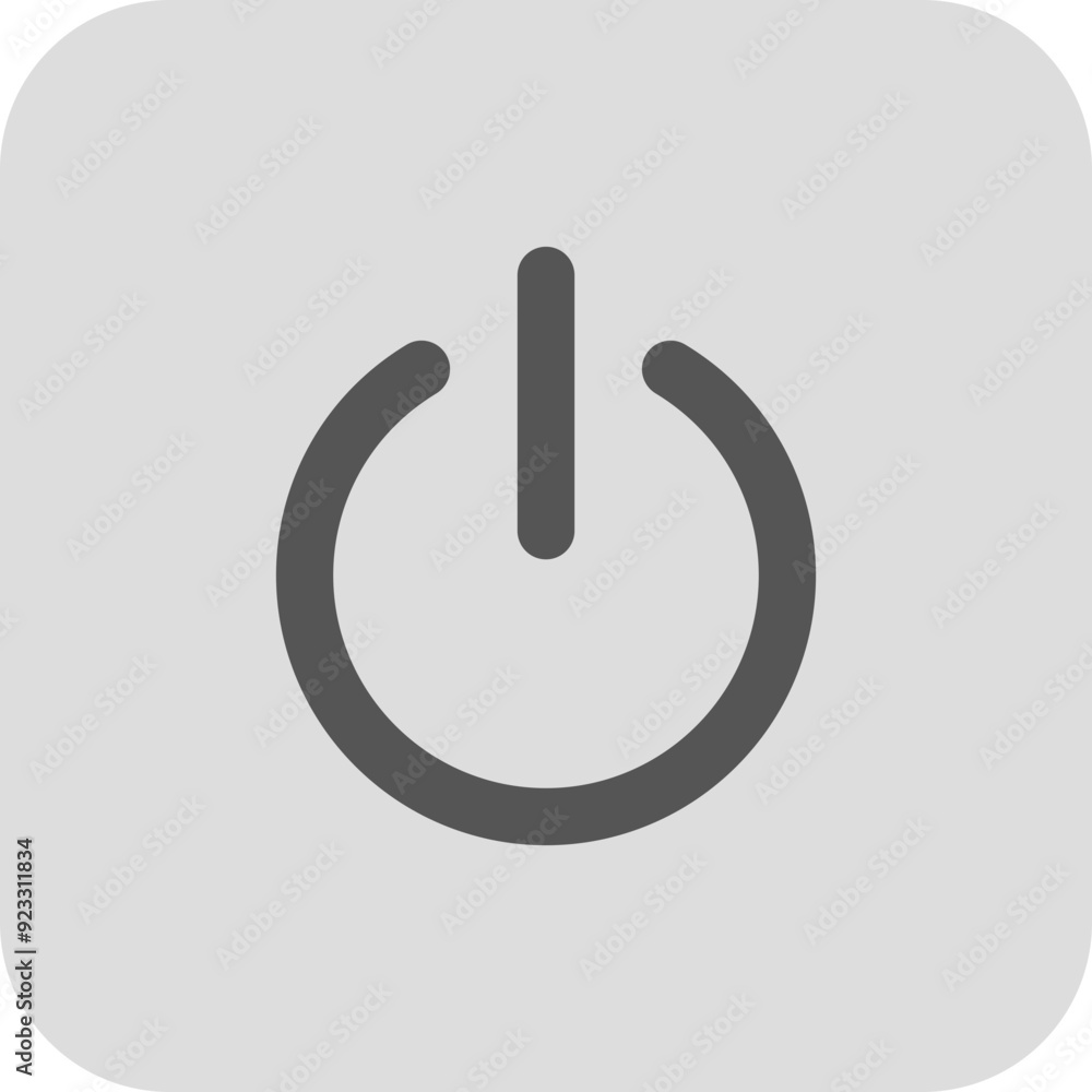 Power Open Close Button Isolated Icon Power Open Close Button Isolated Icon