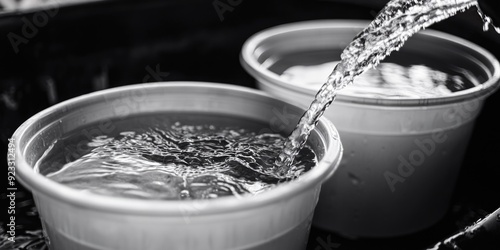 Water Cups on Table