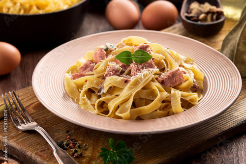 tagliatelles à la carbonara