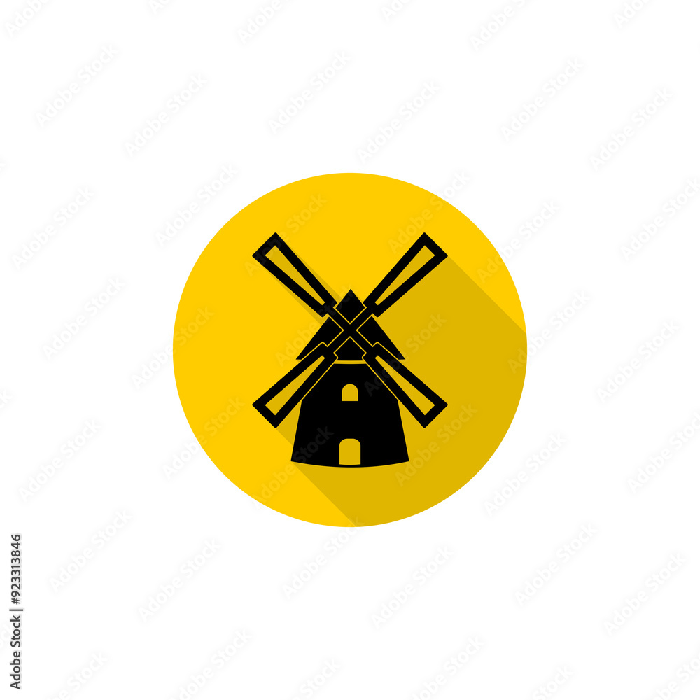 Old Windmill. Mill, windmill icon isolated on transparent background Old Windmill. Mill, windmill icon isolated on transparent background